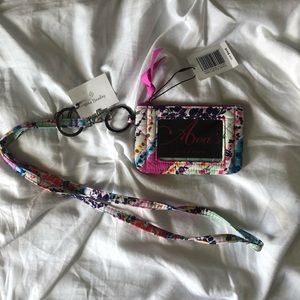 Vera Bradley ID Case and Lanyard